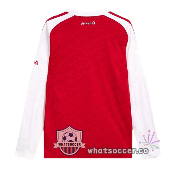 Arsenal Home Soccer Jerseys Long Sleeve Red White 2025-2026
