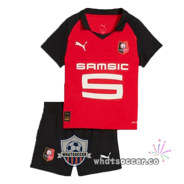 Stade Rennais Kids Home Soccer Jerseys Red 2025-2026