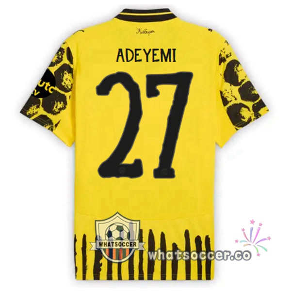 Dortmund BVB Club World Cup (Adeyemi 27) Home Soccer Jerseys Yellow Black 2025-2026