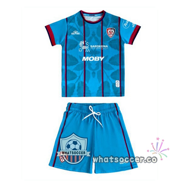 Cagliari Calcio Kids Third Soccer Jerseys Blue 2025-2026