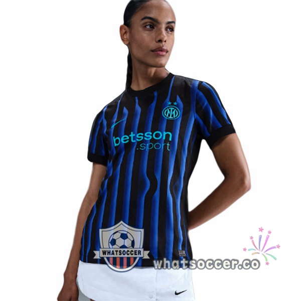 Inter Milan Women Home Soccer Jerseys Blue Black 2025-2026
