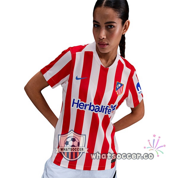 Atletico Madrid Women Home Soccer Jerseys Red 2025-2026