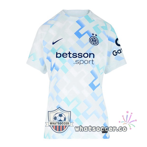 Inter Milan Women Away Soccer Jerseys White Blue 2025-2026