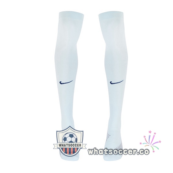 Inter Milan Away Soccer Socks White Blue 2025-2026