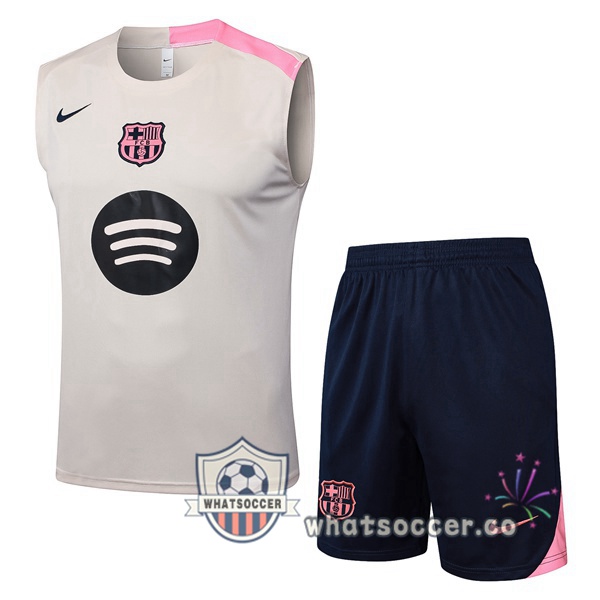 FC Barcelona Soccer Vest + Shorts Yellow 2025-2026