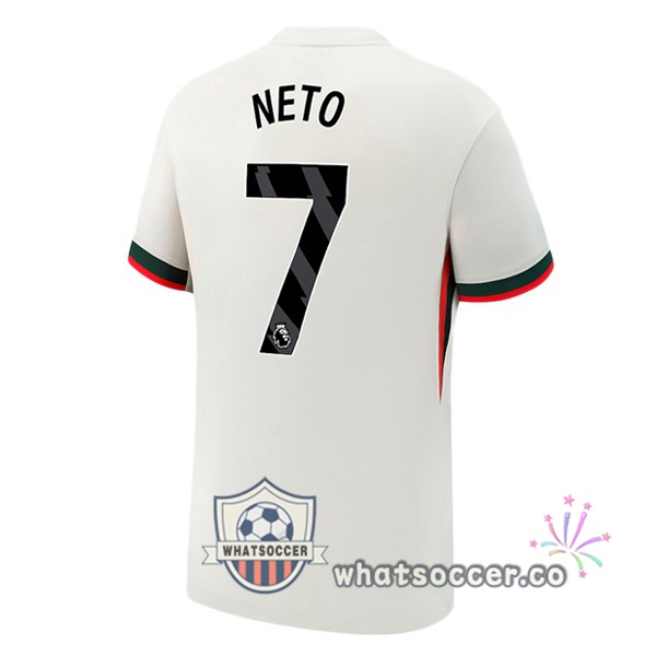 FC Chelsea (Neto 7) Away Soccer Jerseys White 2025-2026