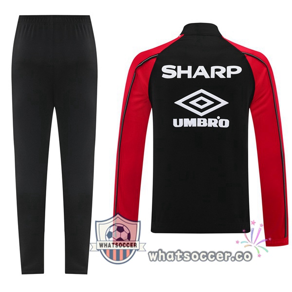 Training Jacket Manchester United Black Red 2025-2026