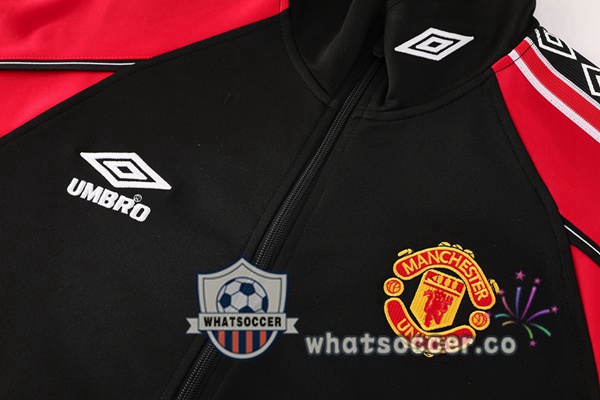 Training Jacket Manchester United Black Red 2025-2026