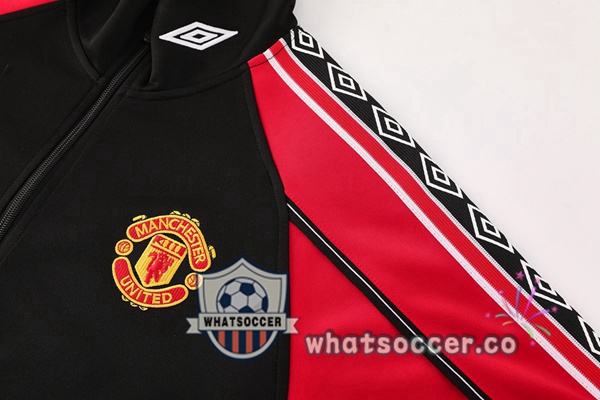 Training Jacket Manchester United Black Red 2025-2026