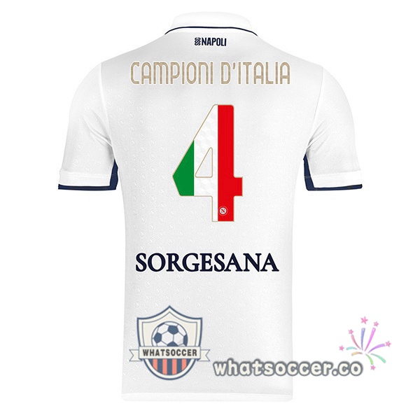 SSC Napoli Campioni D'Italia Away Soccer Jerseys White 2024-2025
