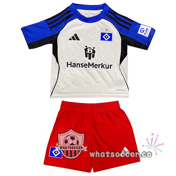 Hamburger SV Kids Home Soccer Jerseys Blue White 2025-2026
