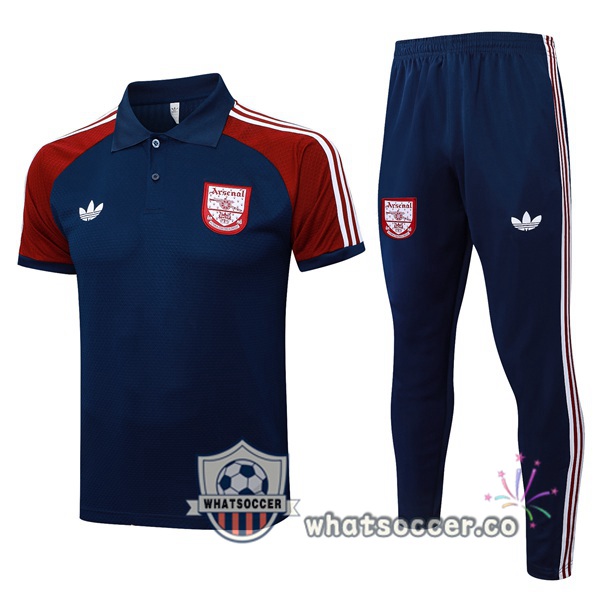Training Polo Arsenal + Pants Blue Royal 2025-2026