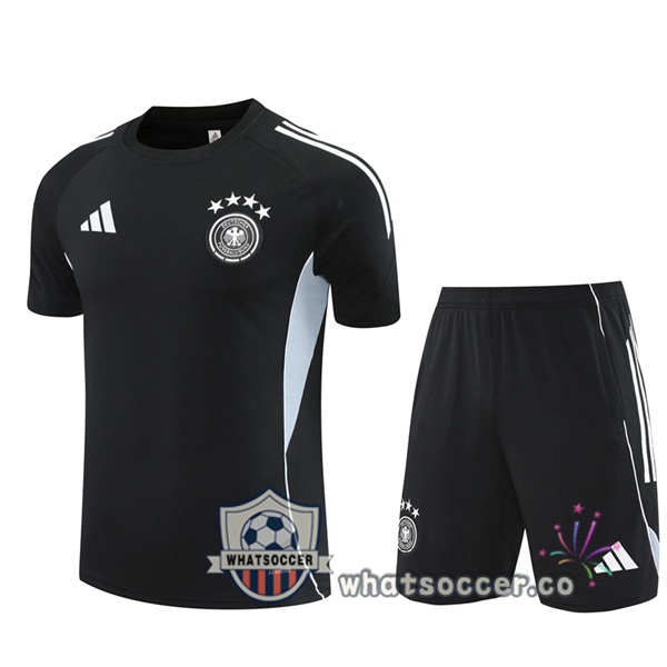 Germany Training T-Shirts + Shorts Black 2025-2026