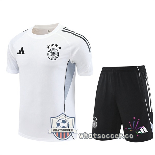 Germany Training T-Shirts + Shorts White 2025-2026