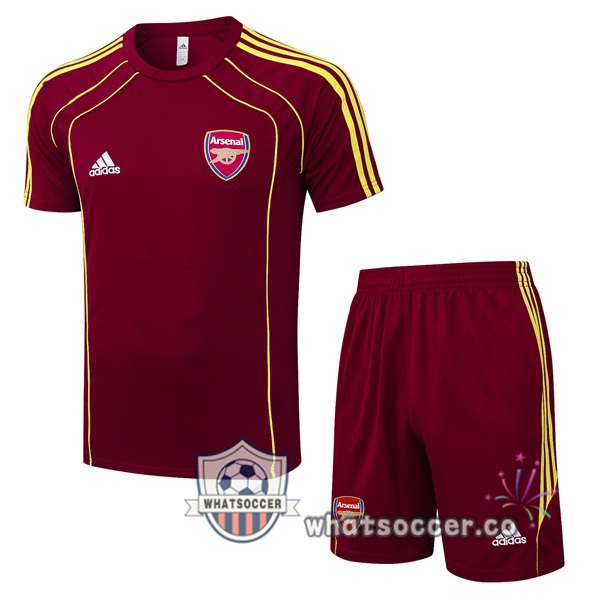Arsenal Training T-Shirts + Shorts Red 2025-2026