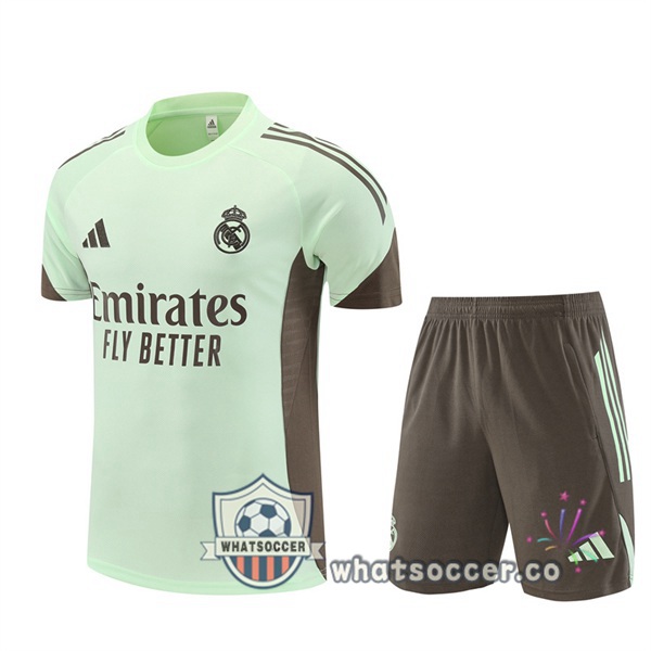 Real Madrid Training T-Shirts + Shorts Green 2025-2026