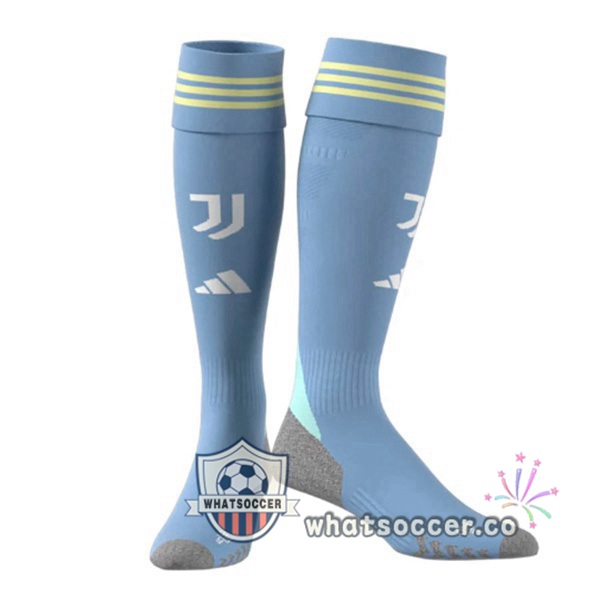 Juventus Away Soccer Socks Blue 2025-2026
