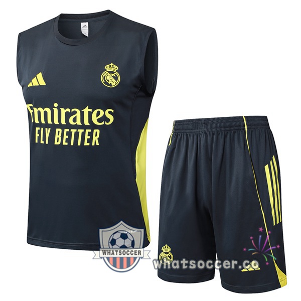 Real Madrid Soccer Vest + Shorts Gray 2025-2026