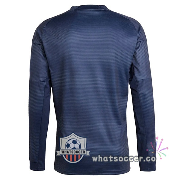 Real Madrid Away Soccer Jerseys Long Sleeve Blue Royal 2025-2026