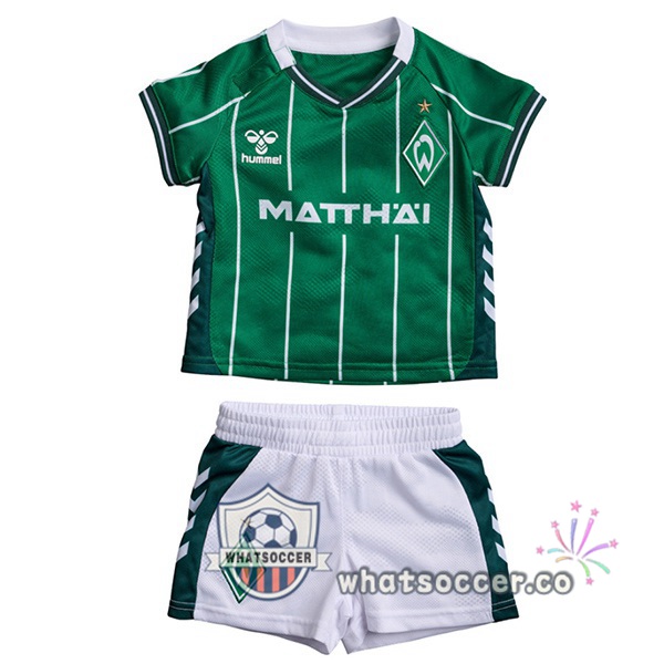 SV Werder Bremen Kids Home Soccer Jerseys Green 2025-2026