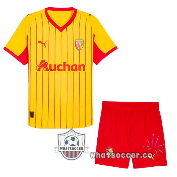 RC Lens Kids Home Soccer Jerseys Yellow 2025-2026