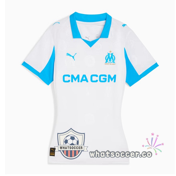 Olympique de Marseille Women Home Soccer Jerseys White 2025-2026