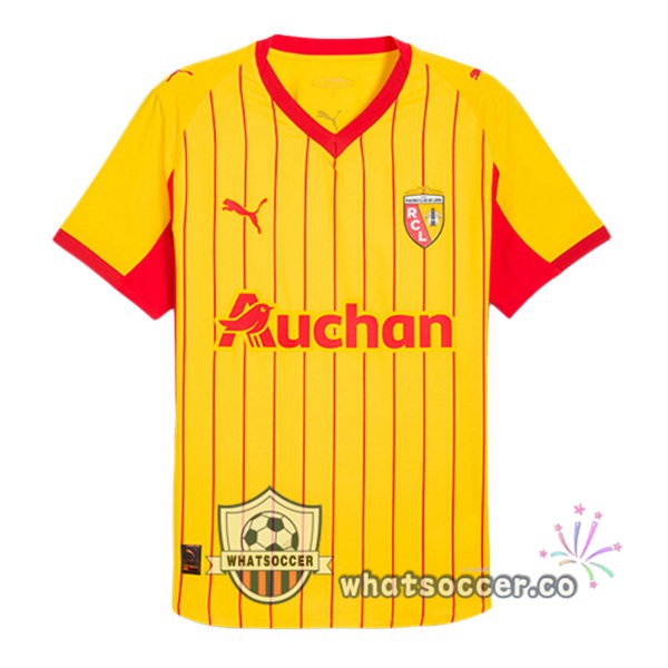 RC Lens Home Soccer Jerseys Yellow 2025-2026