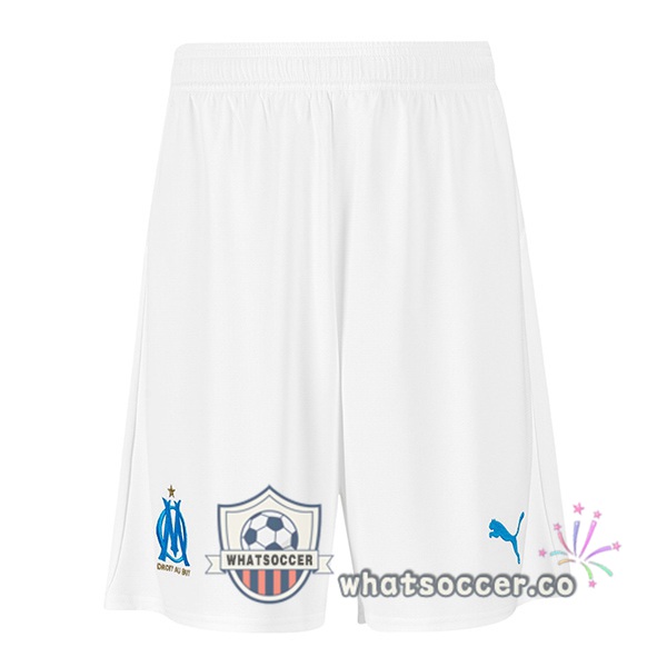 Short Foot Olympique de Marseille Home Soccer Shorts White 2025-2026