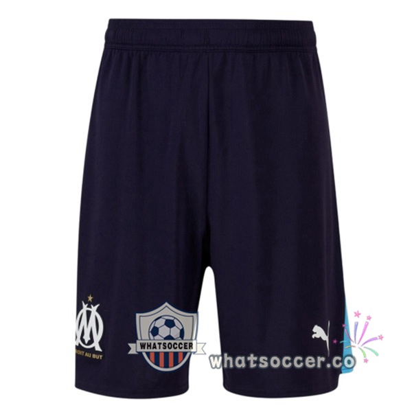 Short Foot Olympique de Marseille Away Soccer Shorts Blue Royal 2025-2026