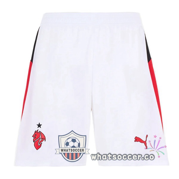 Short Foot AC Milan Away Soccer Shorts White 2025-2026