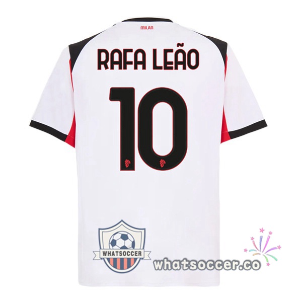 AC Milan (Rafa Leão 10) Away Soccer Jerseys White 2025-2026