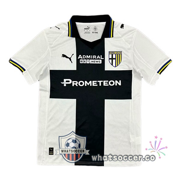 Parma Calcio Home Soccer Jerseys White Black 2025-2026