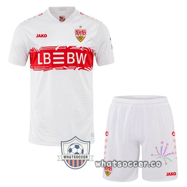 VfB Stuttgart Kids Home Soccer Jerseys White 2025-2026
