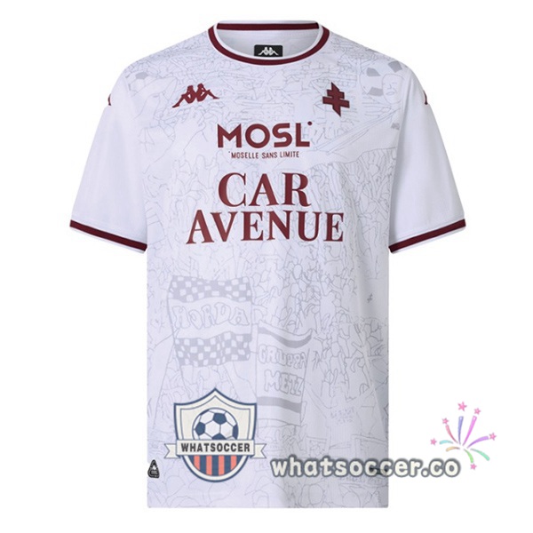 FC Metz Away Soccer Jerseys White 2025-2026