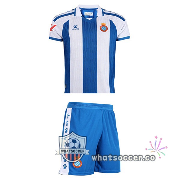 RCD Espanyol Kids Home Soccer Jerseys Blue White 2025-2026