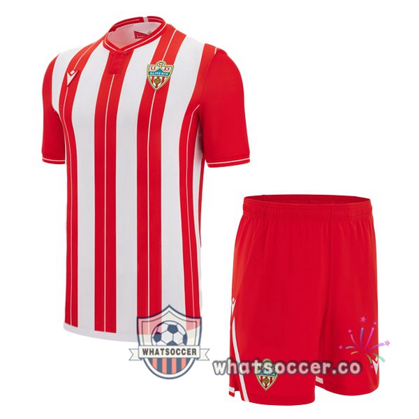 UD Almeria Kids Home Soccer Jerseys Red White 2025-2026