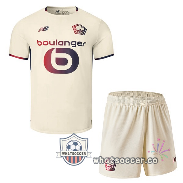 Lille OSC Kids Away Soccer Jerseys Yellow 2025-2026