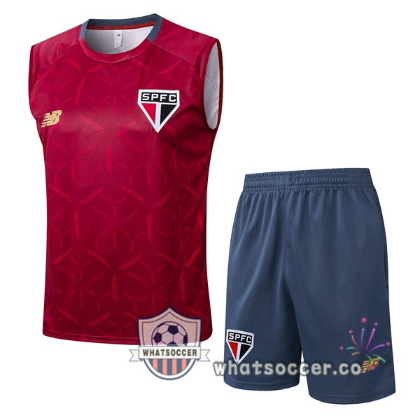 Sao Paulo FC Soccer Vest + Shorts Red 2025-2026