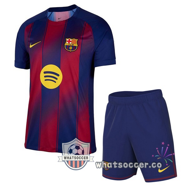 FC Barcelona Kids Home Soccer Jerseys Blue Red 2025-2026