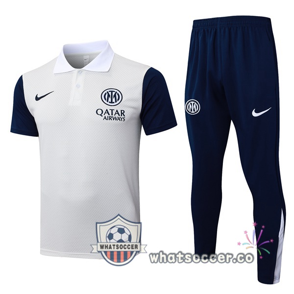 Training Polo Inter Milan + Pants Gray 2025-2026