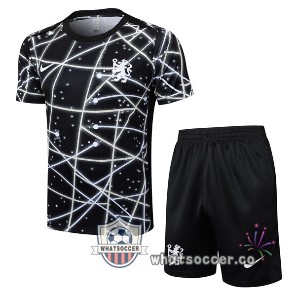 FC Chelsea Training T-Shirts + Shorts Black 2025-2026
