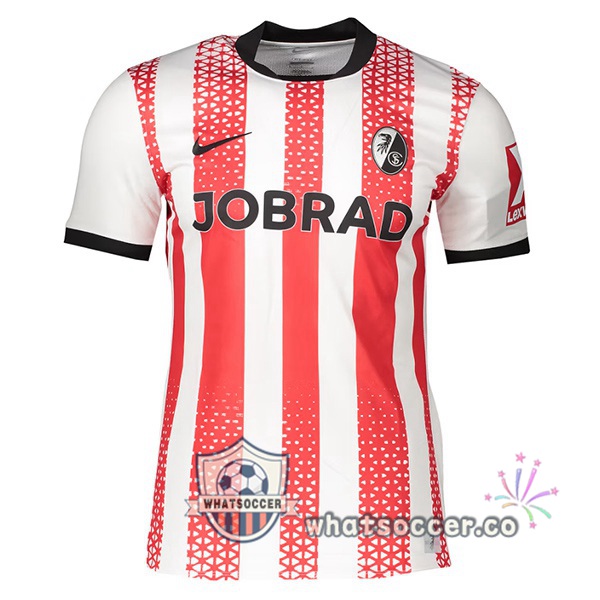 SC Freiburg Home Soccer Jerseys Red White 2025-2026