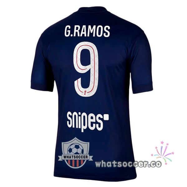 Paris PSG (G. Ramos 9) Home Soccer Jerseys Blue Royal 2025-2026