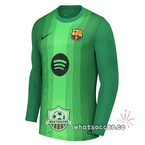 FC Barcelona Goalkeeper Soccer Jerseys Long Sleeve Green 2025-2026