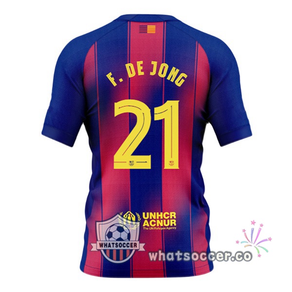 FC Barcelona (F. DE JONG 21) Home Soccer Jerseys Blue Red 2025-2026