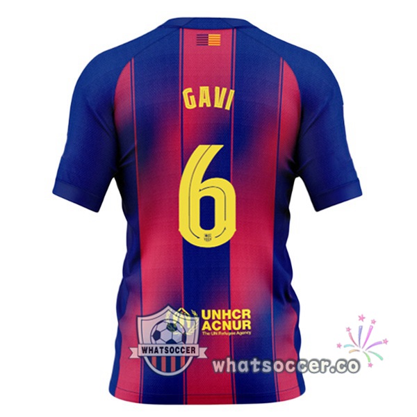 FC Barcelona (GAVI 6) Home Soccer Jerseys Blue Red 2025-2026