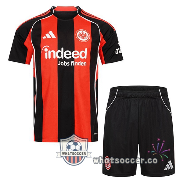 Eintracht Frankfurt Kids Home Soccer Jerseys White Red 2025-2026