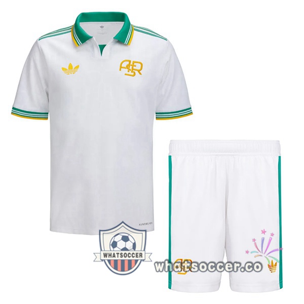AS Roma Kids Third Soccer Jerseys White 2025-2026