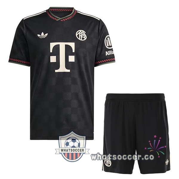 Bayern Munich Kids Third Soccer Jerseys Black 2025-2026