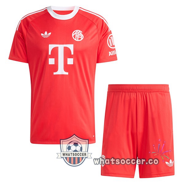 Bayern Munich Kids Goalkeeper Soccer Jerseys Red 2025-2026